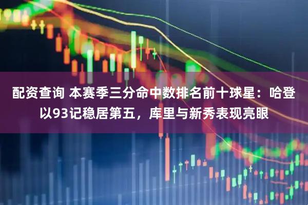配资查询 本赛季三分命中数排名前十球星：哈登以93记稳居第五，库里与新秀表现亮眼